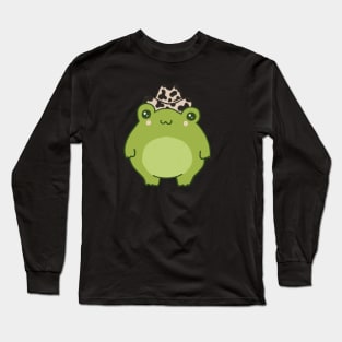 Yee-Haw Kawaii: Cute Frog Rocks a Cowboy Hat - A Charming Cottagecore Aesthetic for Cowboy and Cowgirl Hearts Long Sleeve T-Shirt